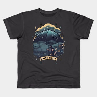 rainy night Kids T-Shirt